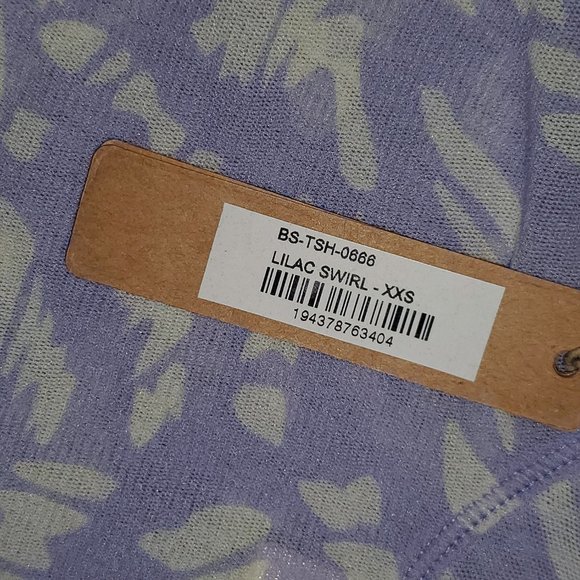 NWT SKIMS XXS Summer Mesh Tshirt Bodysuit LILAC SWIRL - Picture 3 of 3